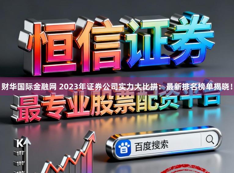 财华国际金融网 2023年证券公司实力大比拼：最新排名榜单揭晓！
