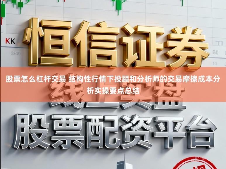 股票怎么杠杆交易 结构性行情下投顾和分析师的交易摩擦成本分析实操要点总结